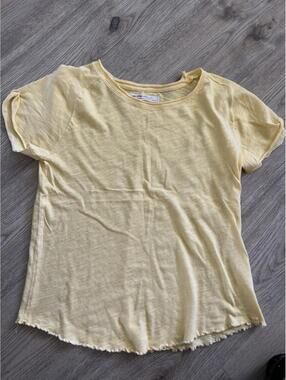 Free People We The Free Be My Baby Tee in Yellow Butter Size XLarge NWOT